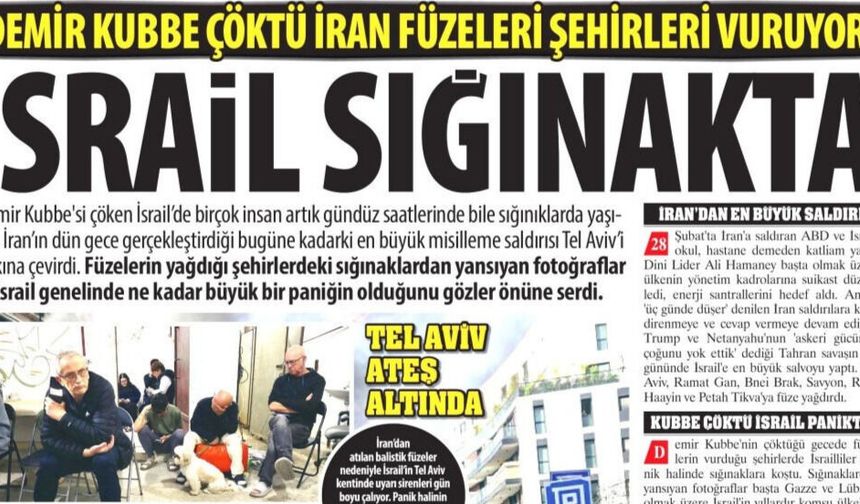 Demir Kubbe Çöktü İran Füzeleri Şehirleri Vuruyor: İsrail Sığınakta