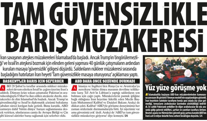 Tam Güvensizlikle Barış Müzakeresi: İran Heyeti ‘Tam Güvensizlikle Masaya Oturuyoruz’