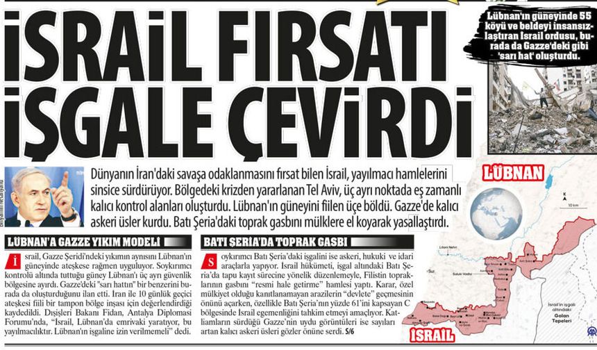 İsrail Fırsatı İşgale Çevirdi:Lübnan'ın Güneyini Fiilen Üçe Böldü. Gazze'de Kalıcı Askeri Üsler Kurdu, Mülklere El Koydu