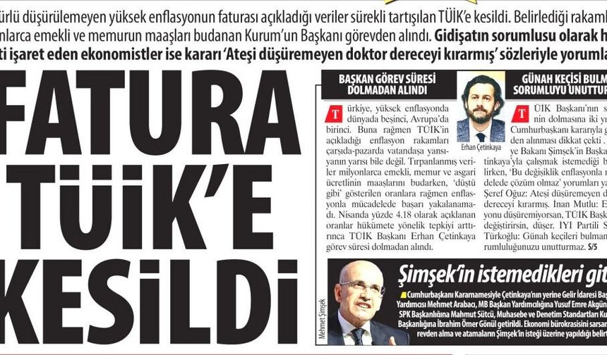 Fatura TÜİK'e Kesildi: Ekonomistler Kararı ‘'Ateşi Düşüremeyen Doktor Dereceyi Kırarmış'’