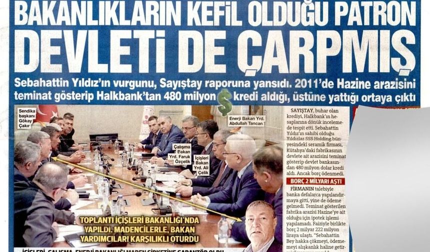 Madencinin Maaşına Ödemeyen Şirkete Devletin Kasasından Milyon Dolarlık Kıyak: Ayrıntılar Ortaya Çıktı