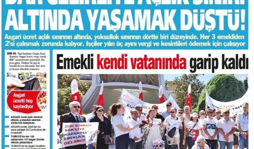 Yeniçağ Gazetesi: Dar Gelirliye  Açlık Sınırı  Altında Yaşamak  Düştü