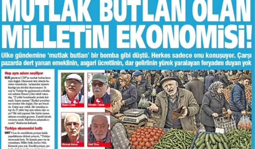Yeniça'ğ Gazetesi: Mutlak  Butlan Olan  Milletin Ekonomisi'