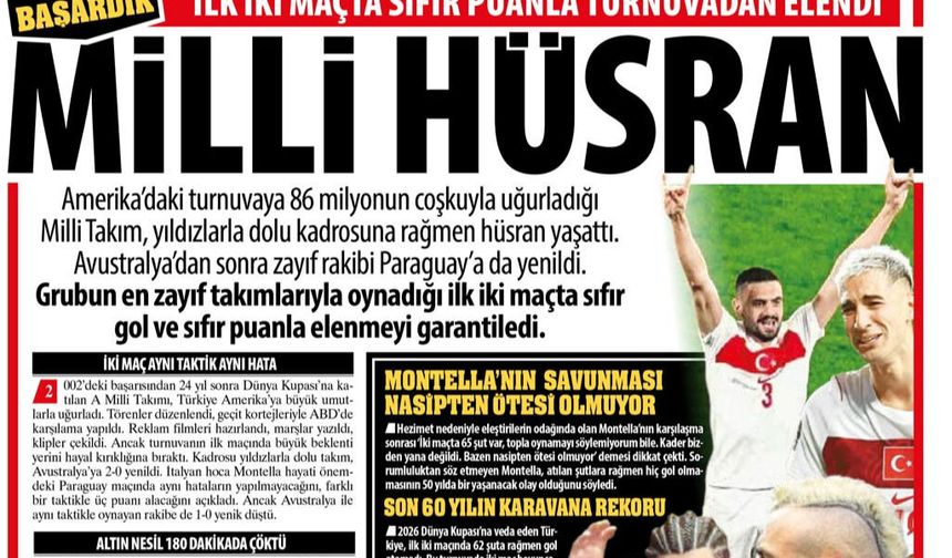 24 Yıl Sonra Dünya Kupası’na Katılan Türkiye İlk İki Maçta Sıfır Puanla Turnuvadan Elendi: Milli Hüsran