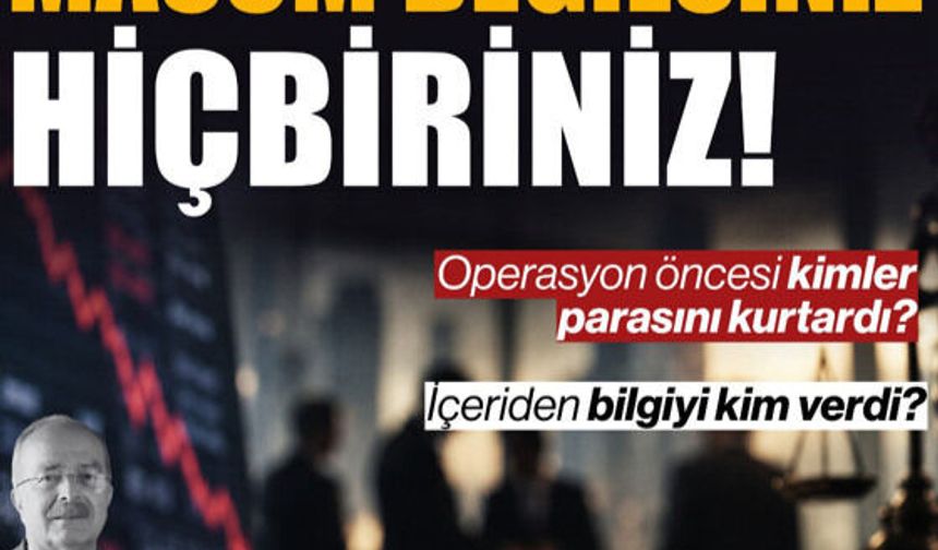 İsmet Özçelik: ''Fon vurgunu: Masum Değilsiniz Hiçbiriniz!''
