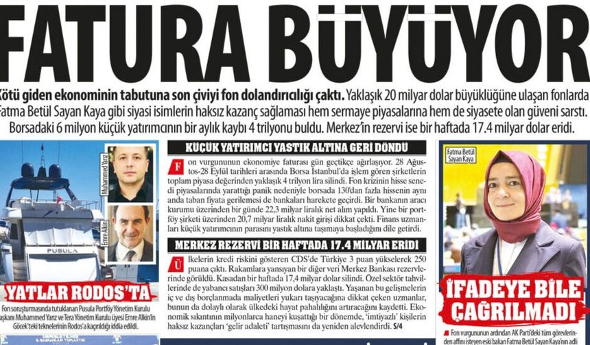 Fon Skandalında Fatura Büyüyor: 6 Milyon Küçük Yatırımcının Bir Aylık Kaybı 4 Trilyonu Buldu