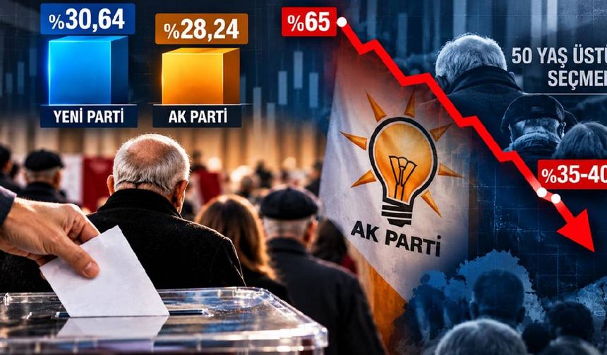 Son Seçim Anketinde Birinci Parti Değişti: AK Parti'nin En Güçlü Olduğu Seçmen Grubunda 25 Puanlık Kayıp