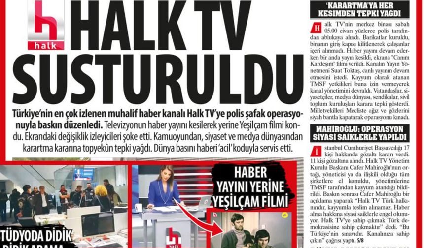 HALK TV Susturuldu: Türkiye’yi Şoke Eden Şafak Baskını... Polis Ekipleri Televizyon Binasını Bastı