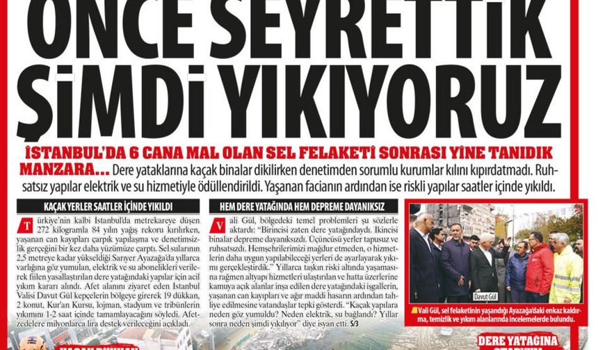 Yine Tanıdık Manzara...  Önce Seyrettik Şimdi Yıkıyoruz