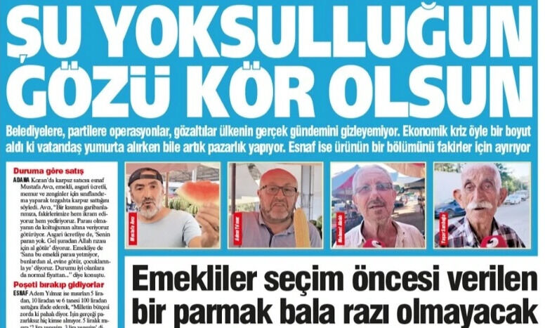 Yeniçağ Gazetesi: Şu Yoksulluğun Gözü Kör Olsun
