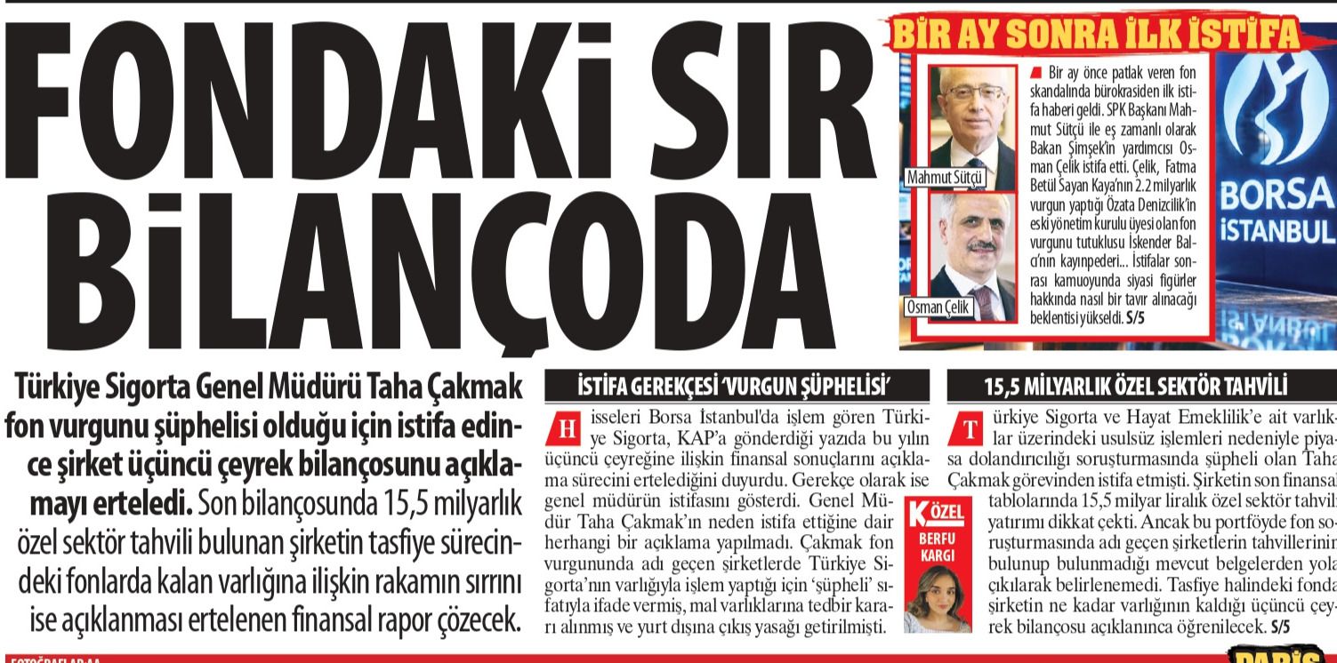 Fondaki Sır Bilançoda: Milyarlık Soru İşareti...?