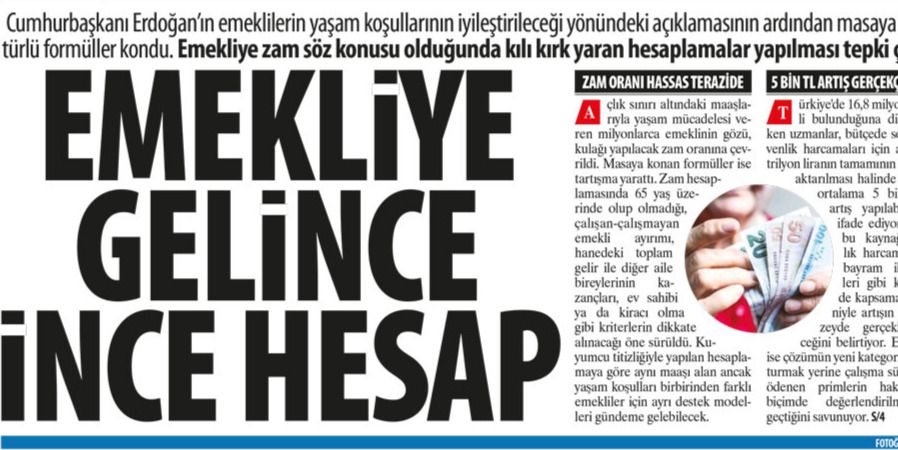 Emekliye Gelince İnce Hesap: Emeliye Zamda Kuruş Hesabı