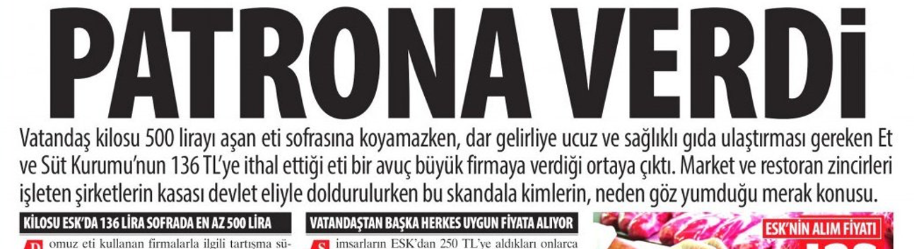 Devlet Ucuz Eti Patrona Verdi: 'ESK 136 TL’ye İthal Ettiği Eti Bir Avuç Büyük Firmaya Verdiği Ortaya Çıktı'