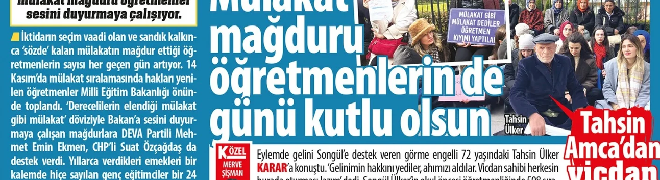 24 Kasım Öğretmenler Günü'nde Acı Tablo: ''Ahımızı Aldılar, Vicdan Sahibi Herkesin Burada Oturması Lazım''