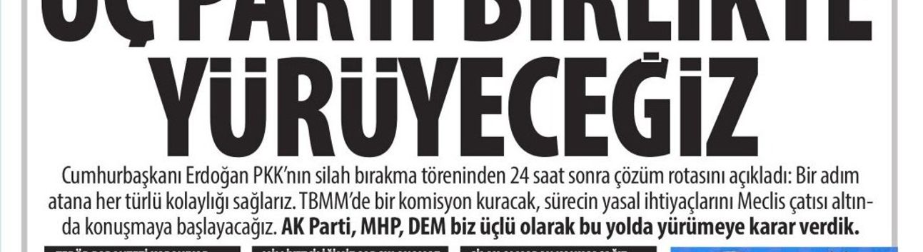 Erdoğan:AK Parti, MHP, DEM Biz Üçlü Olarak Bu Yolda Yürümeye Karar Verdik