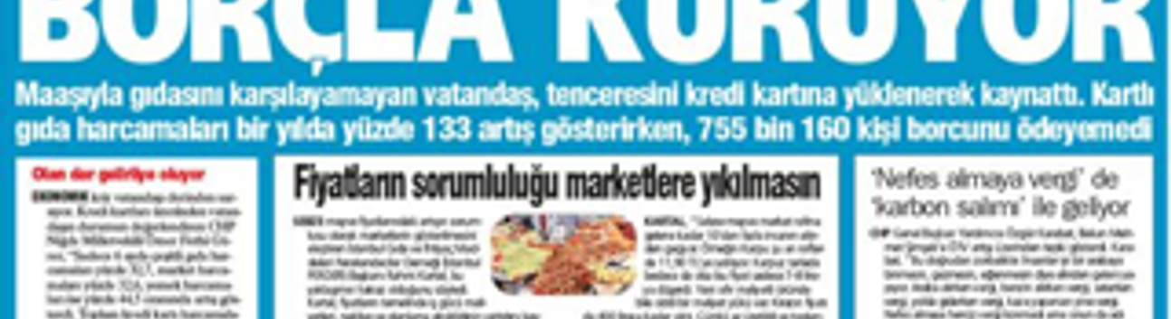 Millet Sofrasını Borçla Kuruyor: Tencere Kredi Kartıyla Kaynıyor