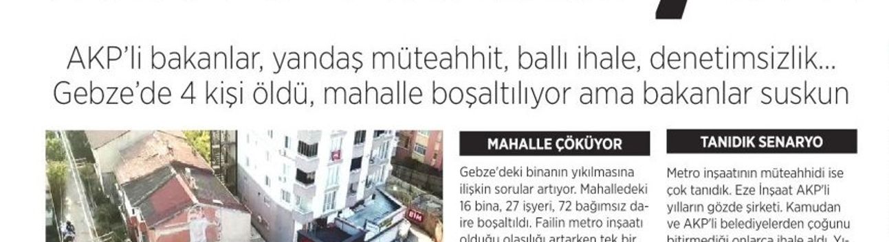 Faciadan Önce Neredeydiniz? Mahalle Çöktü Fail Ortada Yok