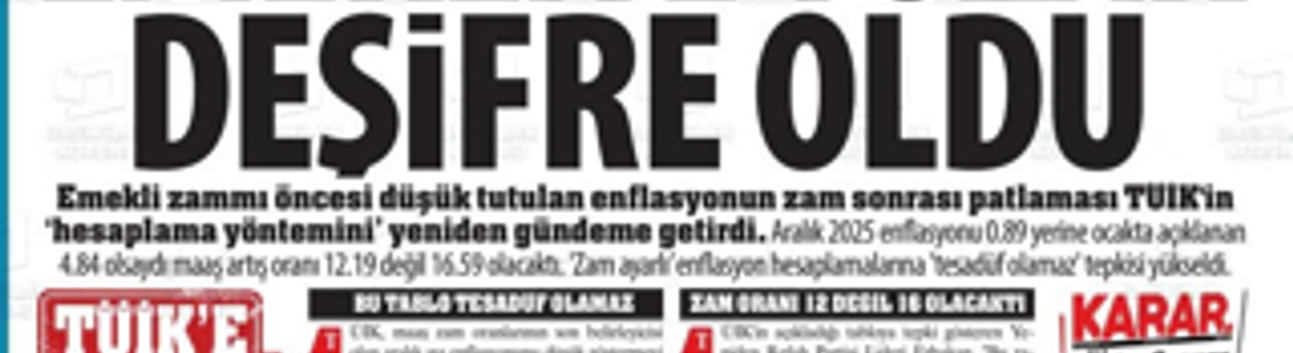Emekliye Tuzak Deşifre Oldu:  'Zam Ayarlı’ Enflasyon Hesaplamalarına 'Tesadüf Olamaz' 12.19 Zeğil 16.59 Olacaktı...