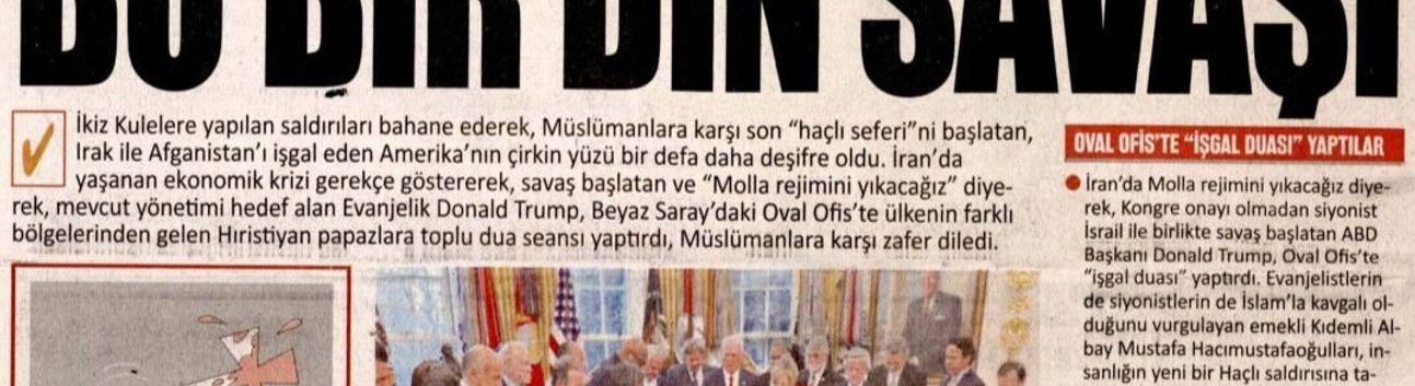 Beyaz Saray'da Katlian  Ayini: Amerika’da Sapkınlık Bitmez! Oval Ofis’te Evanjelik Dini Ayin
