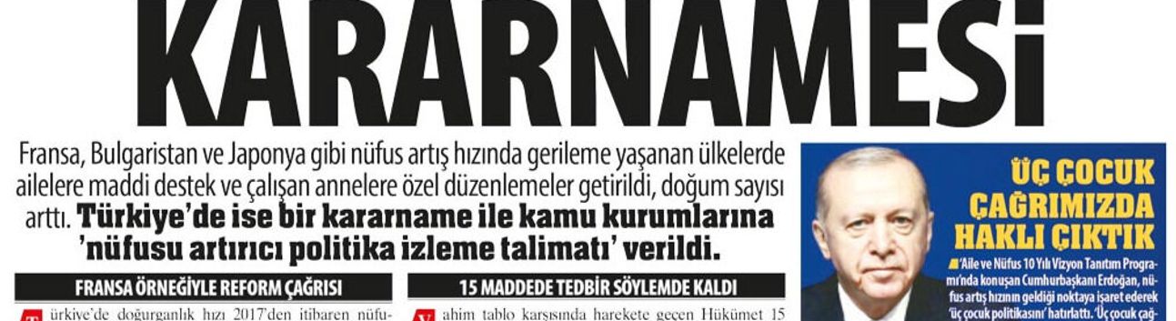 Nüfusu Arttırın Kararnamesi: 'Türkiye’de Doğurganlık Hızı 2017’den İtibaren 2.1’in İltına, 2024’te ise 1.48’e Düştü'