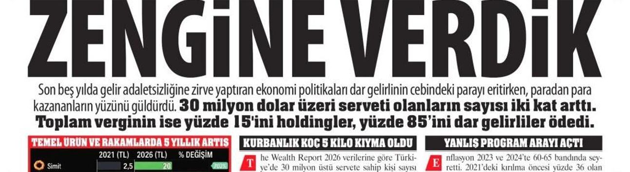 Fakirden Aldık Zengine Verdik: Para Babalarının Yüzünü Güldü, Verginin Yüzde 15'ini Holdingler, 85'ini Dar Gelirliler...
